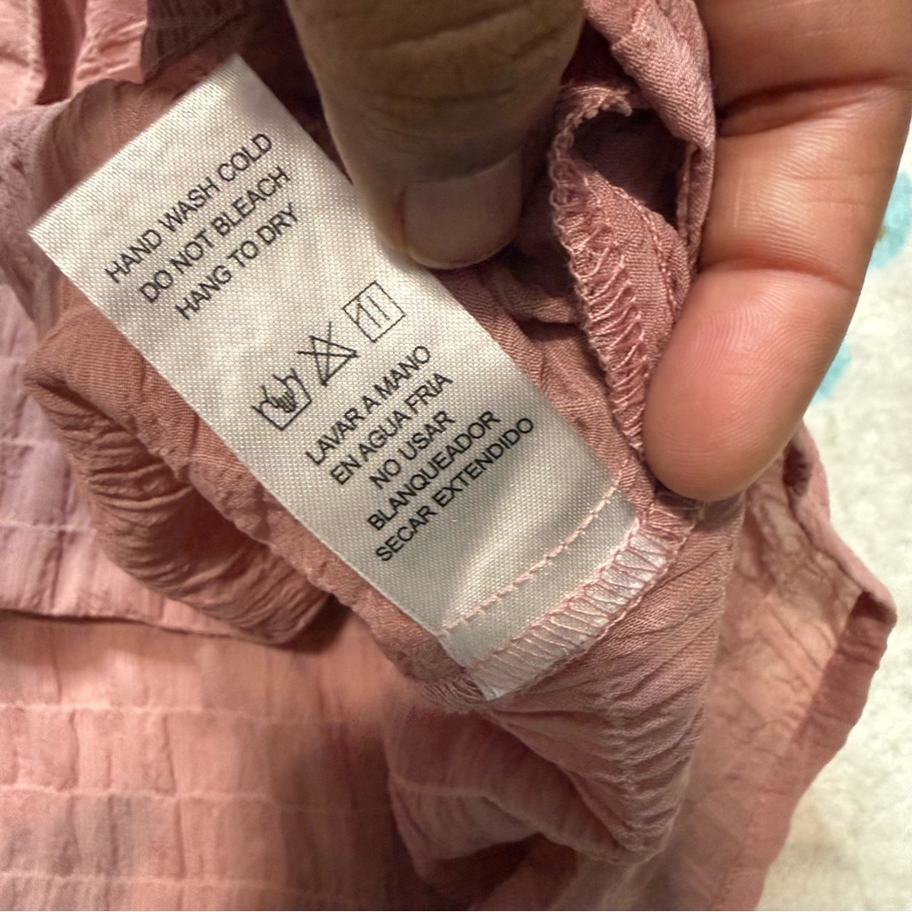 Doe & Rae Rose Pink Ruffled Blouse - Picture 6 of 7